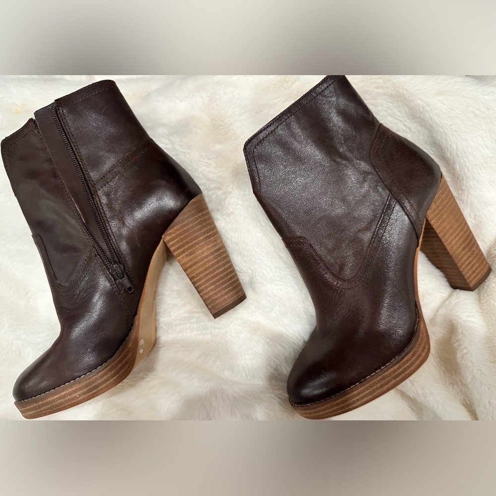 Lucky Brand Dark Brown Ankle Booties